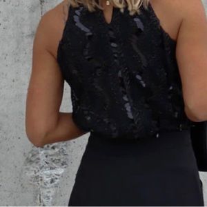 Black Sequin Top